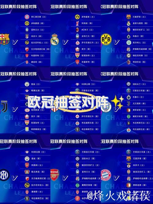 欧冠新赛季抽签出炉：“大巴黎”将连战五大联赛豪强
